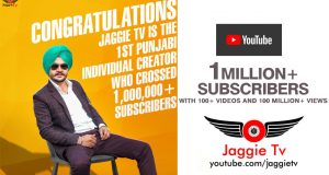 Jaggie Tv Crossed 1 Million Subscriber