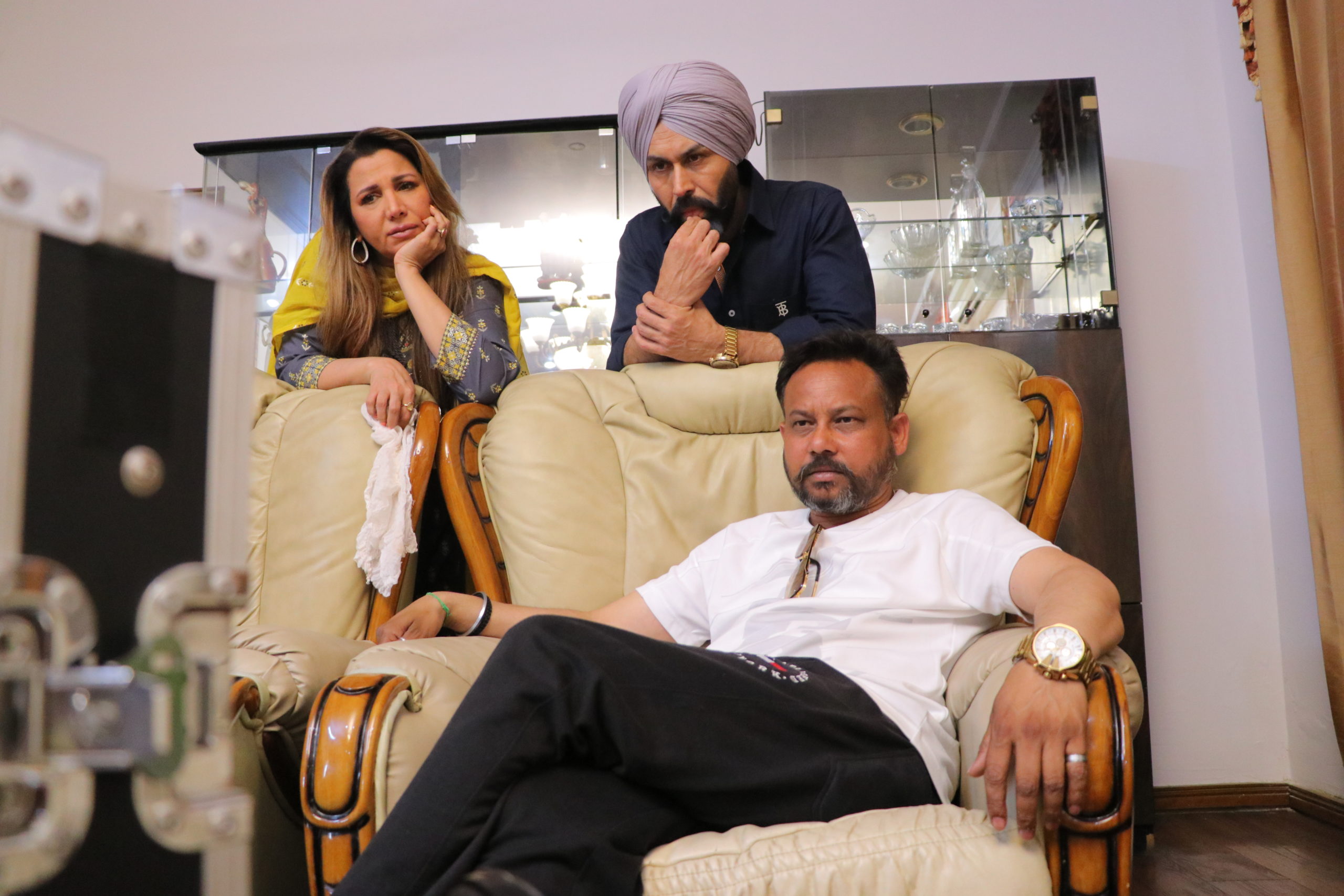Davvy Singh with Sukhbir Singh Sahota and Ritu Shivpuri